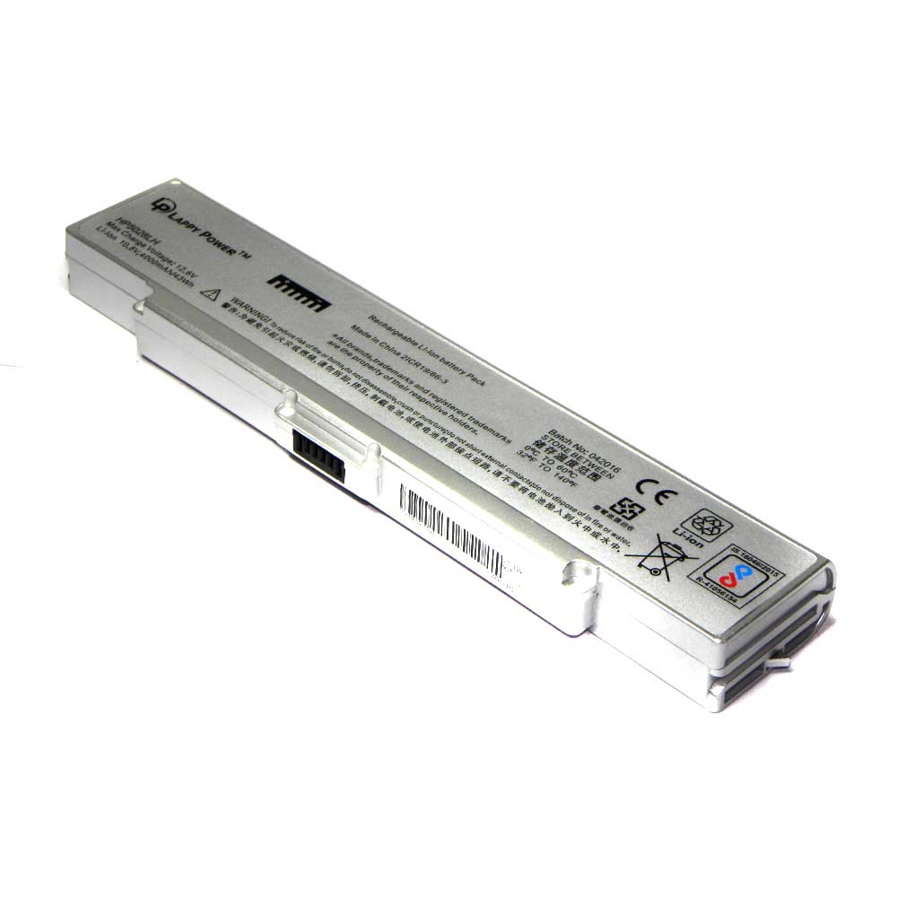 Laptop Battery For Sony Vaio VGP-BPS2A 6 Cell Silver